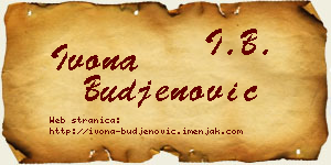 Ivona Buđenović vizit kartica